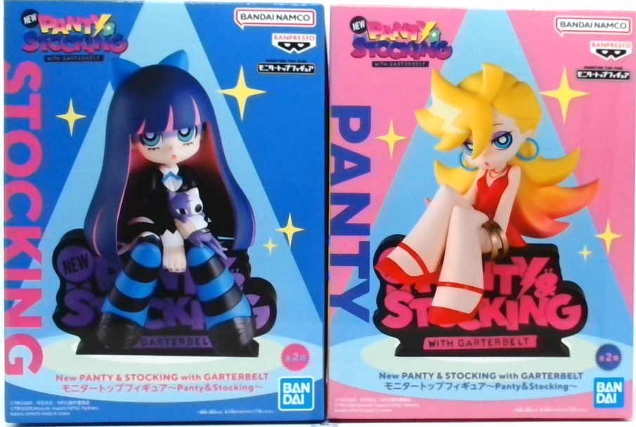 New PANTY & STOCKING with GARTERBELT モニタートップフィギュア~Panty&Stocking~パンティ&ストッキング 2種セット