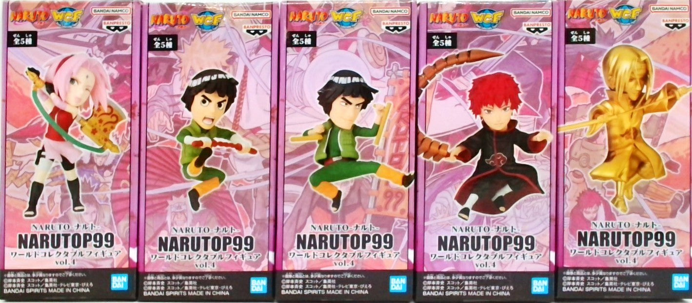NARUTO-ナルト- NARUTOP99 ワールドコレクタブルフィギュアvol.4 5種セット