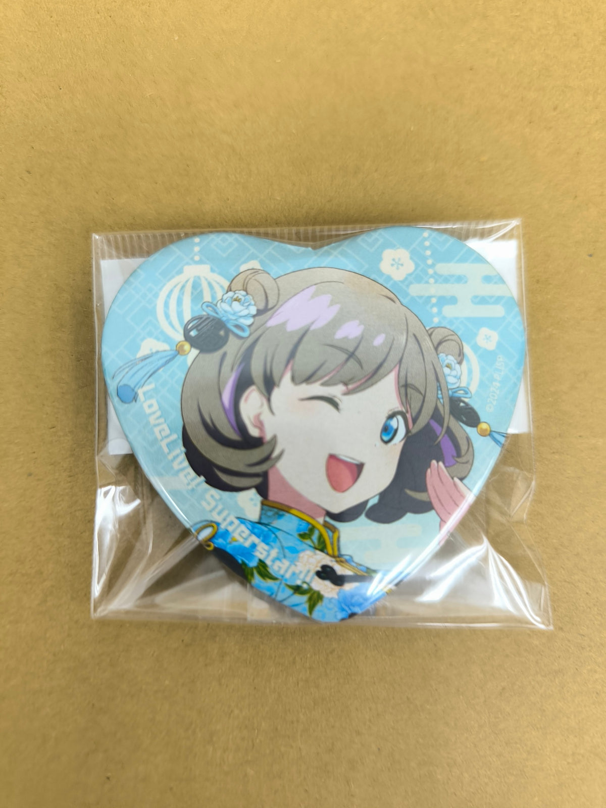 ラブライブ！ラブライブ！スーパースター！！ 缶バッジ ハート型缶バッジ 中華街 チャイナドレス 唐可可 [ll-00386]