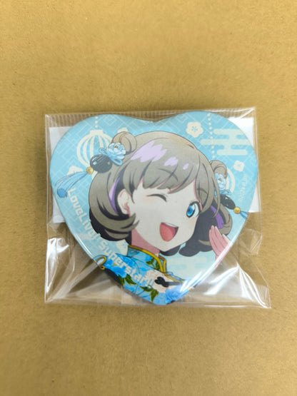 ラブライブ！ラブライブ！スーパースター！！ 缶バッジ ハート型缶バッジ 中華街 チャイナドレス 唐可可 [ll-00386]