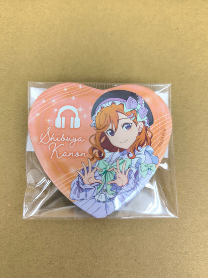 ラブライブ！ラブライブ！スーパースター！！ 缶バッジ ハート型缶バッジ 新宿マルイ ゆめかわガーリー2025 澁谷かのん [ll-00369]