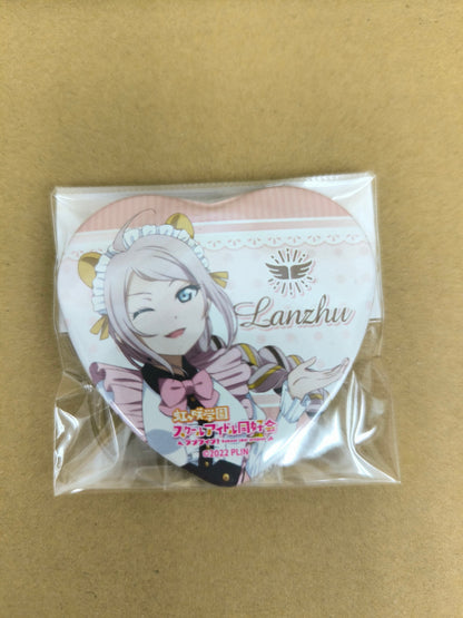 ラブライブ！ 虹ヶ咲学園スクールアイドル同好会 缶バッジ ハート型缶バッジ キャラカフェ4周年 鐘嵐珠 [ll-00281]