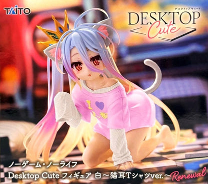 No Game No Life Desktop Cute Figure Shiro ~Cat Ear Shirt Ver.~Renewal