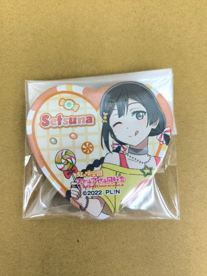 ラブライブ！ 虹ヶ咲学園スクールアイドル同好会 缶バッジ ハート型缶バッジ ヴィレヴァン キャンディ 優木せつ菜 [ll-00296]