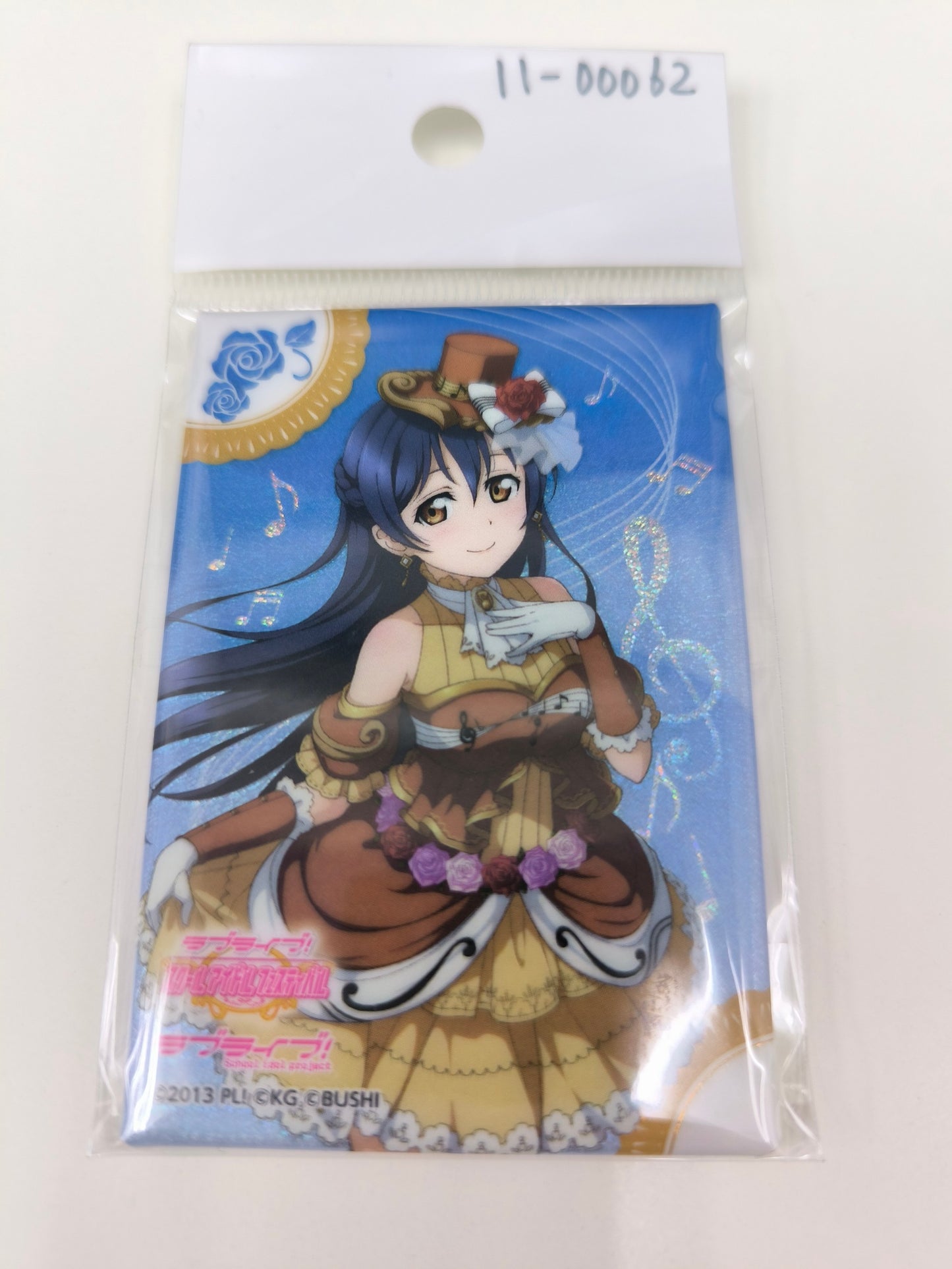 ラブライブ！ 缶バッジ しかくいホログラム 楽器ver. 園田海未 [ll-00062]